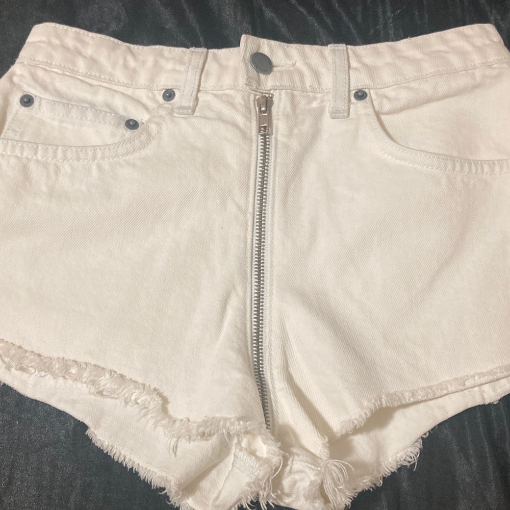 Carmar white jean shorts